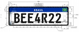 Nova placa para carros Brasil Mercosul