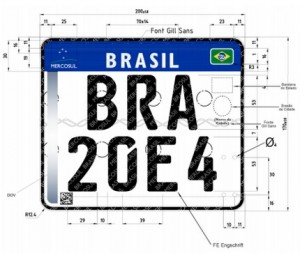 Nova placa para motos Brasil Mercosul