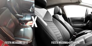 Comparativo bancos de couro - New Fiesta mexicano com nacional