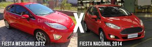 Comparativo frente New Fiesta mexicano com Fiesta nacional